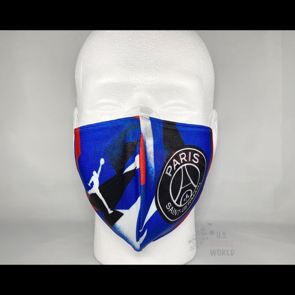 Paris Saint Germain FC Soccer PSG Face Mask Jordan - Picture 1 of 4
